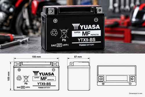 Yuasa ytx9 12v 8ah - yuasa, 150